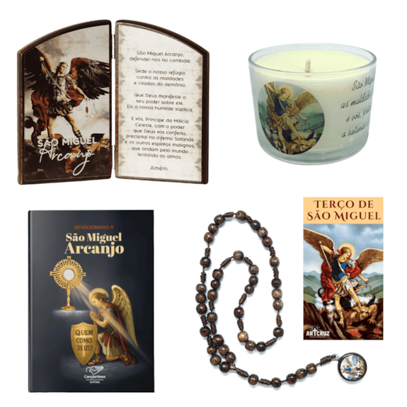 Coleção Novena de São Miguel Arcanjo - 4  Itens
