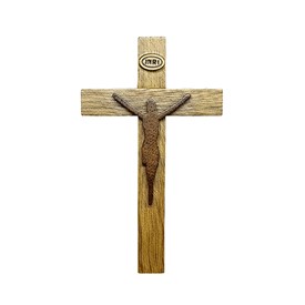 Crucifixo com Cristo em Madeira com Ímã 7,5 cm