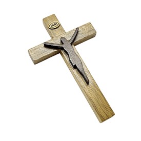 Crucifixo com Cristo em Madeira com Ímã 7,5 cm