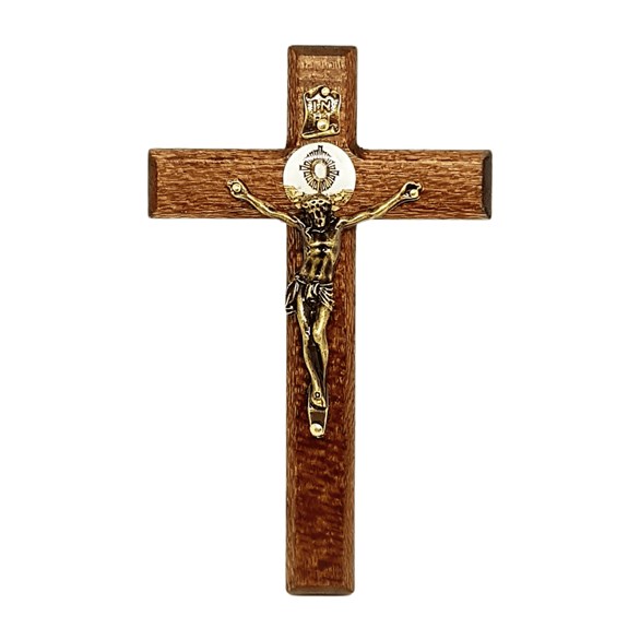 Crucifixo de Jericó Madeira Natural 12 cm