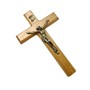 Crucifixo de Mão ou Porta Madeira Clara 12 cm
