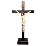 Crucifixo de Mesa com Cristo em Resina Madeira 33 cm