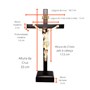 Crucifixo de Mesa com Cristo em Resina Madeira 33 cm