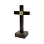 Crucifixo de Mesa com São Bento Madeira 7,5 cm