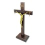 Crucifixo de Mesa de Nossa Senhora da Salette Madeira 23 cm (Cruz Saletina)