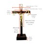 Crucifixo de Porta ou Parede de Nossa Senhora da Salette Madeira 30 cm (Cruz Saletina)
