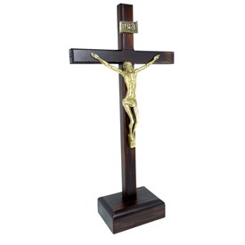 Crucifixo de Mesa em Madeira 30 cm
