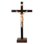 Crucifixo de Mesa em Madeira 30 cm - Cristo em Resina CHAGADO