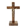 Crucifixo de Mesa Madeira Rústica 12 cm