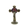 Crucifixo de mesa São Bento em metal 12 cm