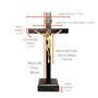 Crucifixo de Mesa São Bento Madeira 30 cm