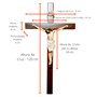 Crucifixo de Parede em Madeira 120 cm