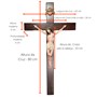 Crucifixo de Parede em Madeira 80 cm