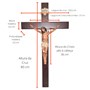 Crucifixo de Parede em Madeira Cristo Chagado 80 cm