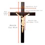 Crucifixo de Parede Madeira 40 cm
