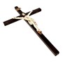 Crucifixo de Parede Madeira Slim com Cristo em Resina 40 cm