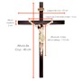 Crucifixo de Parede Madeira Slim com Cristo em Resina 40 cm