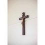 Crucifixo de Parede ou Porta Madeira Natural 18 cm