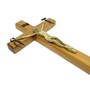 Crucifixo de Porta ou Parede de Nossa Senhora da Salette 18 cm Madeira Clara (Cruz Saletina)