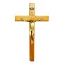 Crucifixo de Porta ou Parede Madeira Clara 23 cm