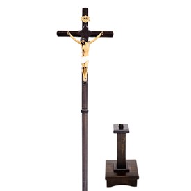 Crucifixo Procissional em Madeira 180 cm
