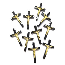Crucifixos em Madeira 4 cm - 10 unidades