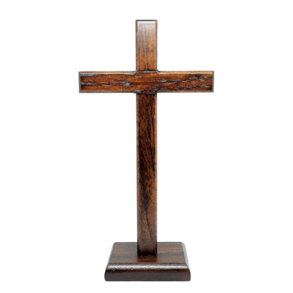 Cruz de Mesa em Madeira 23 cm