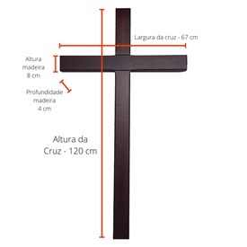 Cruz de Parede em Madeira 120 cm