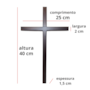 Cruz de Parede em Madeira 40 cm SLIM