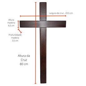 Cruz de Parede em Madeira 80 cm