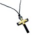 Cruz em Madeira 3,4 cm com Espírito Santo no Cordão Fino - 50 unidades