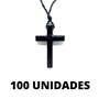 Cruz em Madeira no Cordão Fino 3,4 cm - 100 unidades