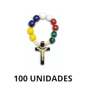 Dezenas de Dedo em Madeira Colorida - Missionária - 100 unidades