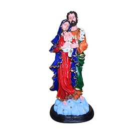 Imagem da Sagrada Família em resina 40 cm