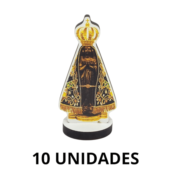 Imagem de Nossa Senhora Aparecida em MDF 8 cm - 10 Unidades