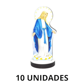 Imagem de Nossa Senhora das Graças em MDF 8 cm - 10 Unidades