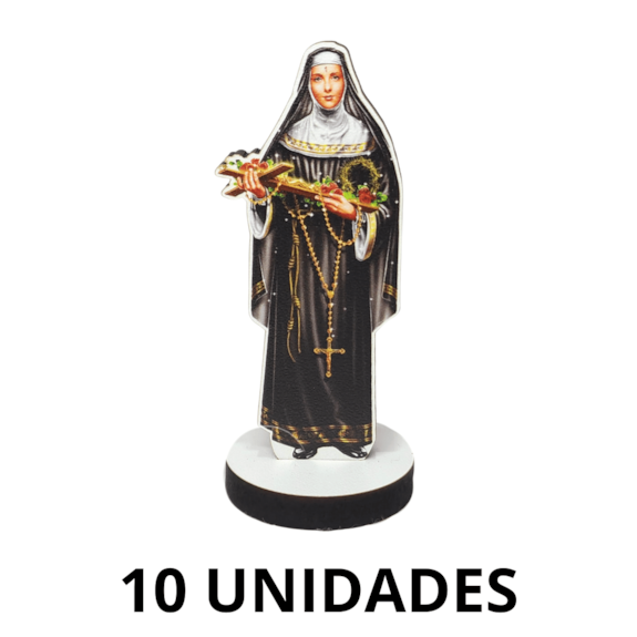 Imagem de Santa Rita de Cássia em MDF 8 cm - 10 Unidades