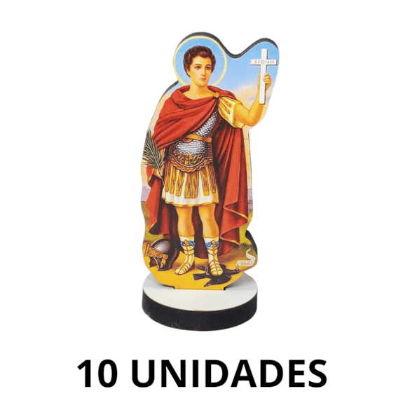 Imagem de Santo Expedito em MDF 8 cm - 10 Unidades