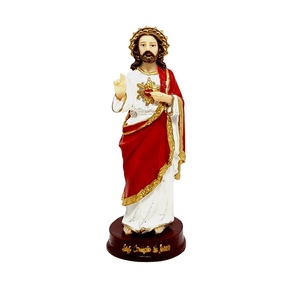 Imagem do Sagrado Coração de Jesus em Resina 15 cm