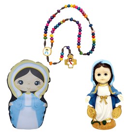 Kit Coleção Infantil Nossa Senhora das Graças - 3 Itens