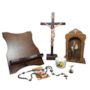 Kit Oratório Altar Doméstico Santo Antônio 7 PEÇAS