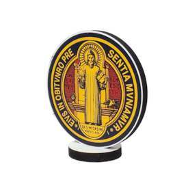 Medalha de São Bento de Mesa em MDF 8 cm - Colorida
