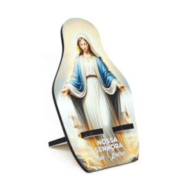 Suporte de Aparelho Celular Nossa Senhora das Graças Colorida - MDF (Porta-celular)