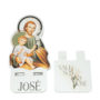 Suporte de Aparelho Celular São José Colorido - MDF Branco (Porta-celular)