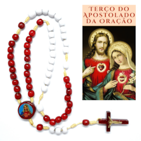 Terço do Apostolado da Oração em Madeira com Folheto