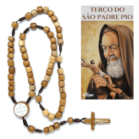 Terços de São Pio em Madeira - 10 unidades
